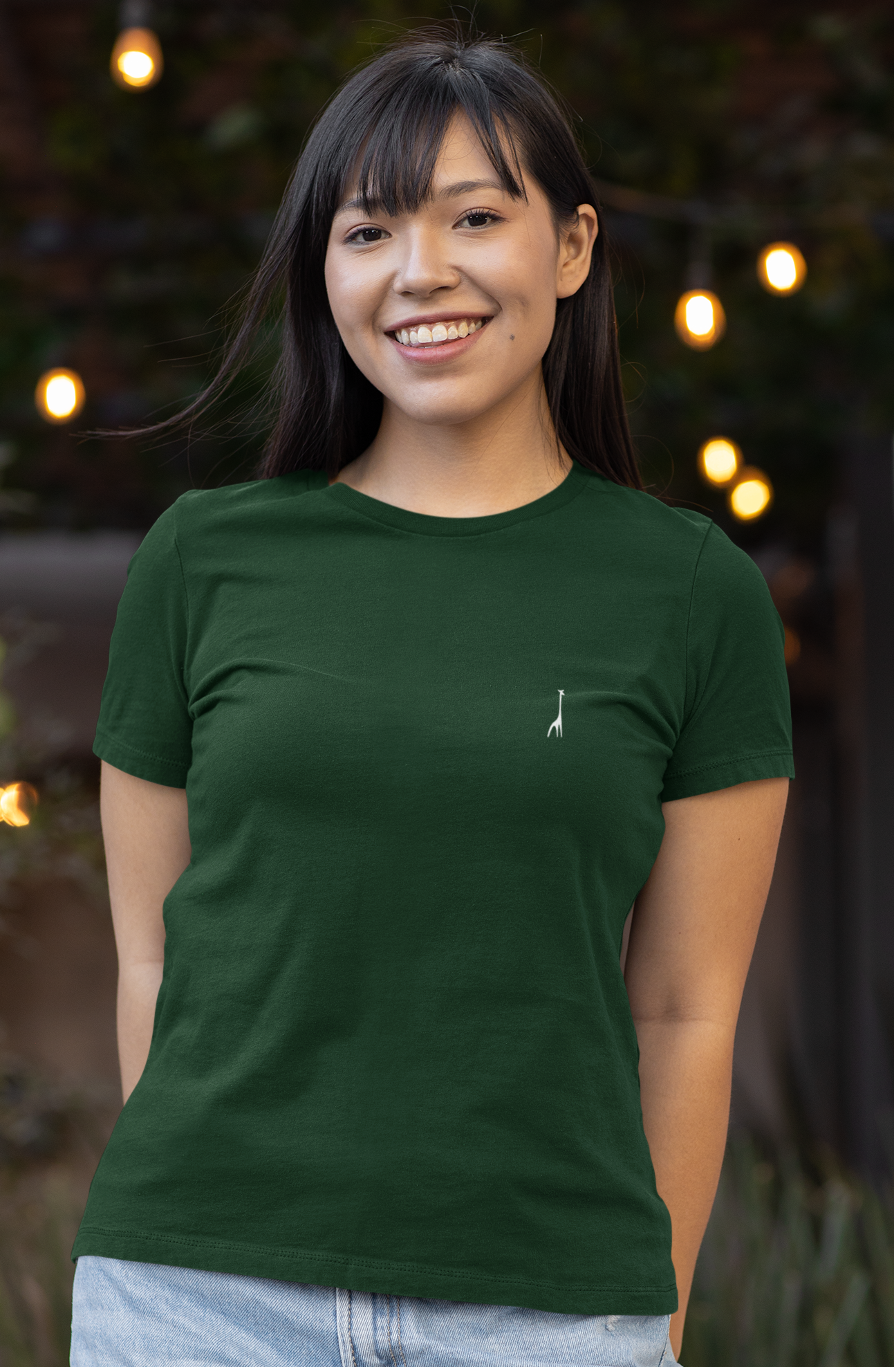 Women's Classic Moss Green Solid T-Shirt High & Humble