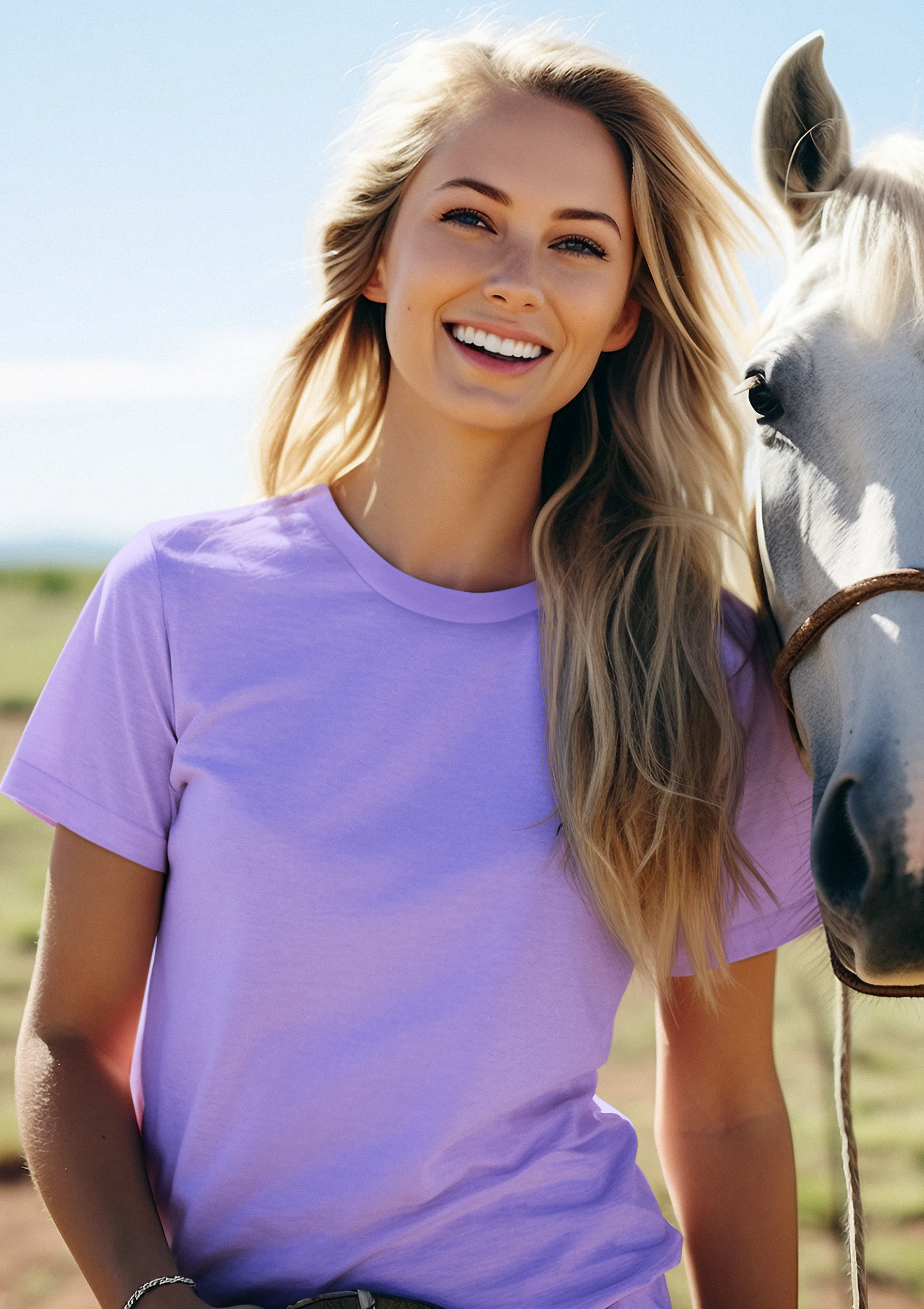 Women's Classic Lilac Whisper Solid T-Shirt High & Humble