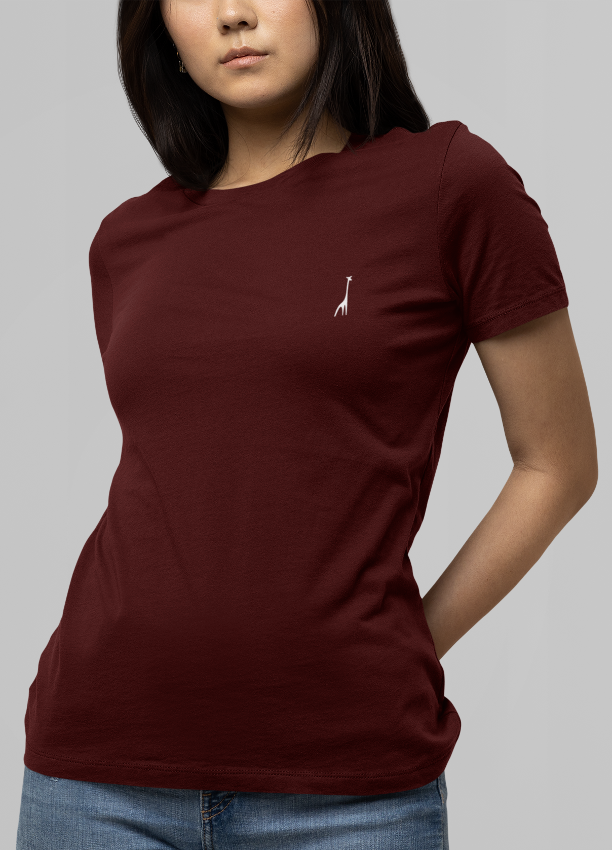 Women's Classic Lannister Maroon Solid T-Shirt High & Humble