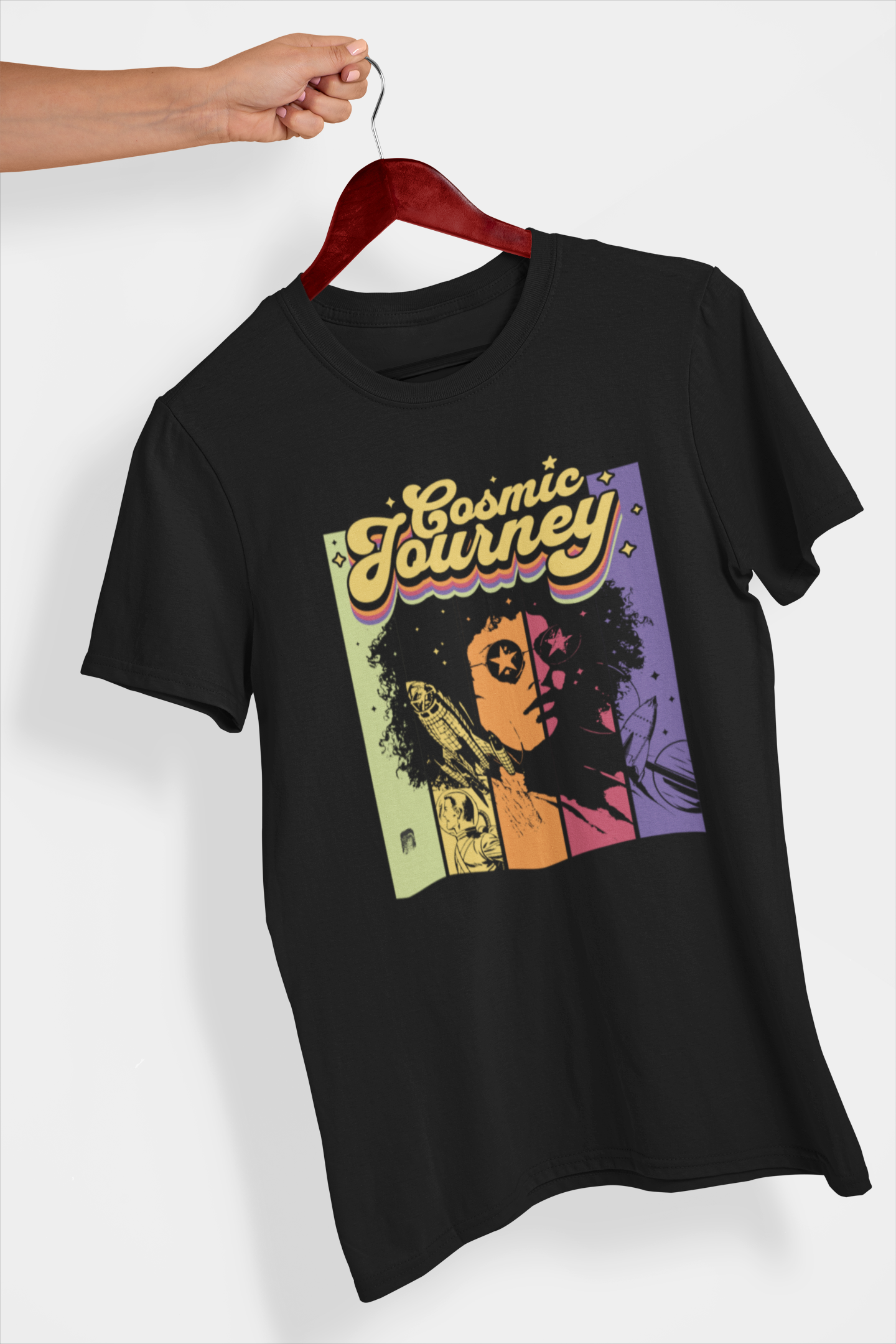 Cosmic Journey Women's Printed T-Shirt Venom Black High & Humble