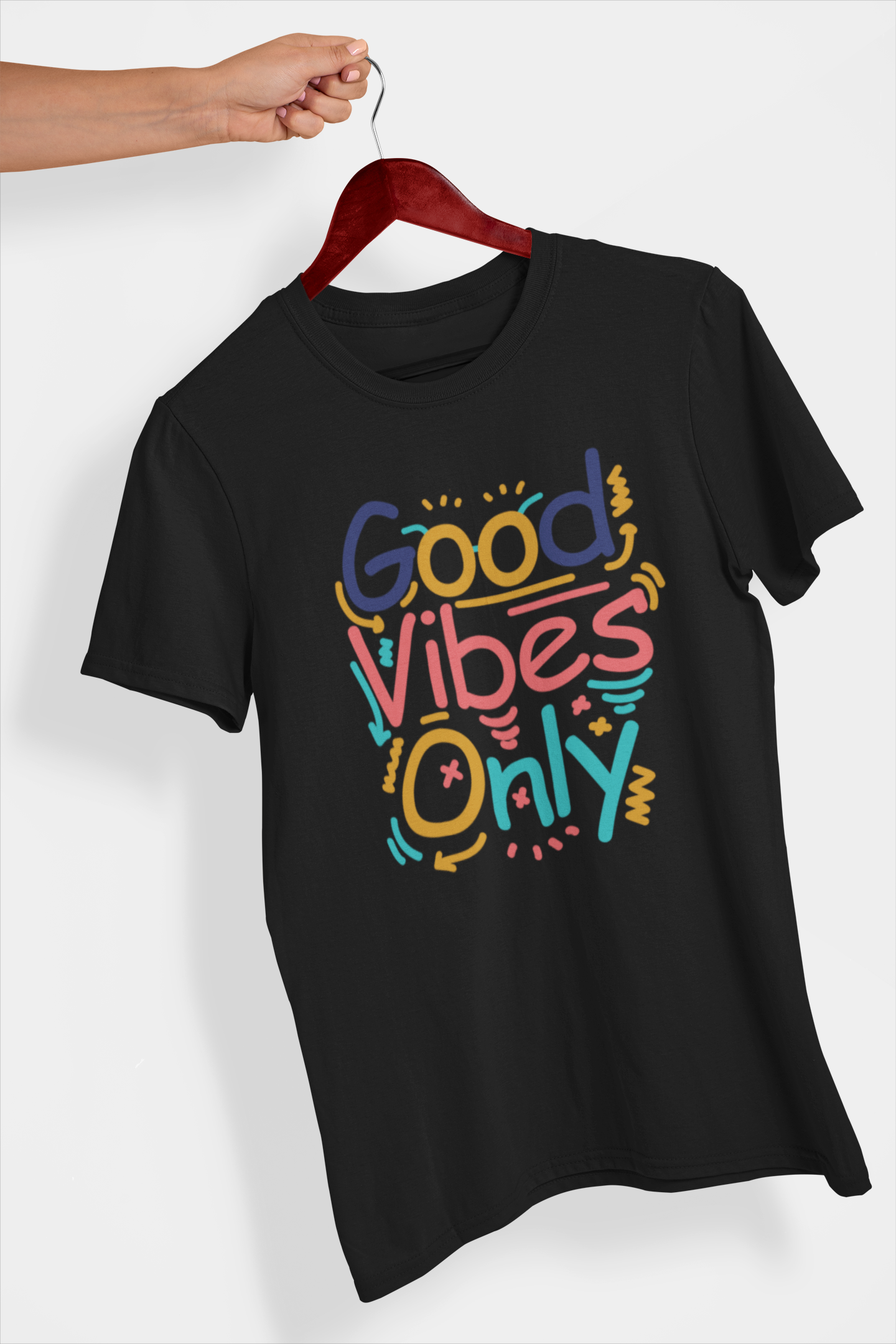 Good Vibes Only Women's Printed T-Shirt Venom Black High & Humble