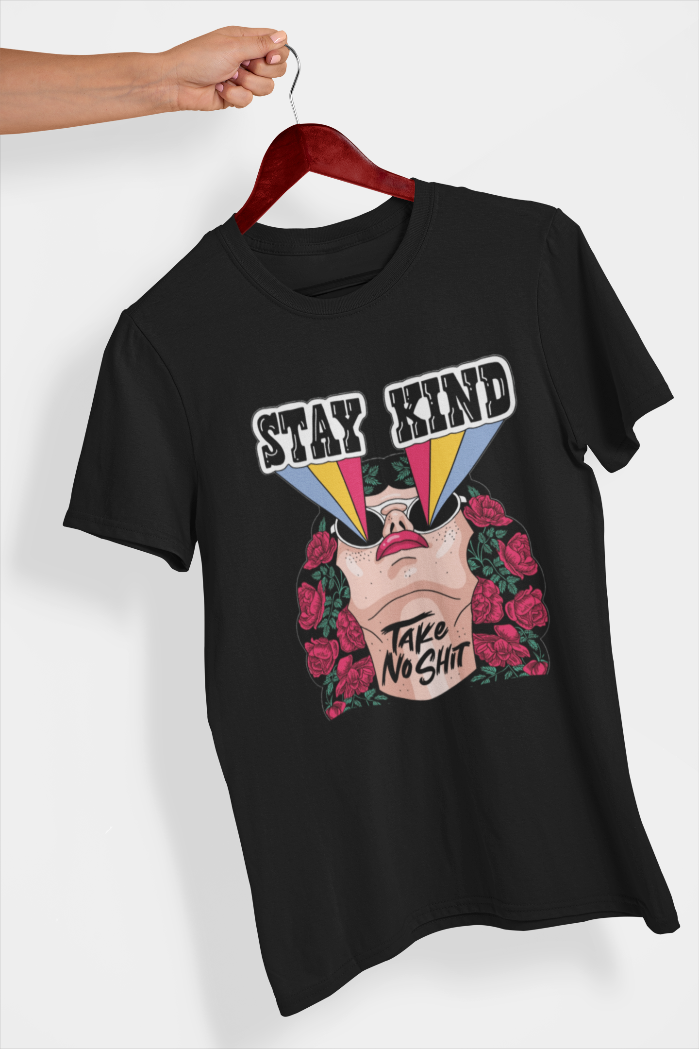 Stay Kind Women's Printed T-Shirt Venom Black High & Humble