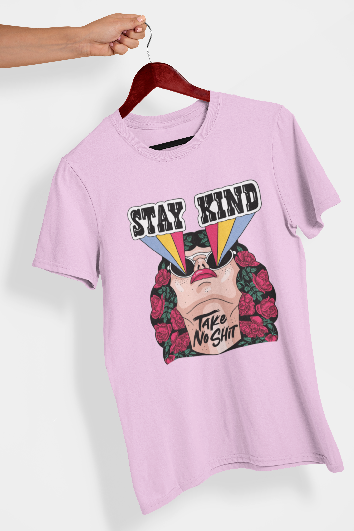 Stay Kind Women's Printed T-Shirt Blossom Blush High & Humble