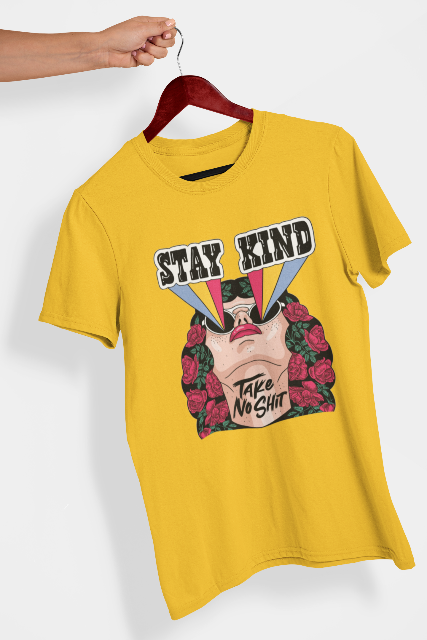 Stay Kind Women's Printed T-Shirt Gold Rush High & Humble