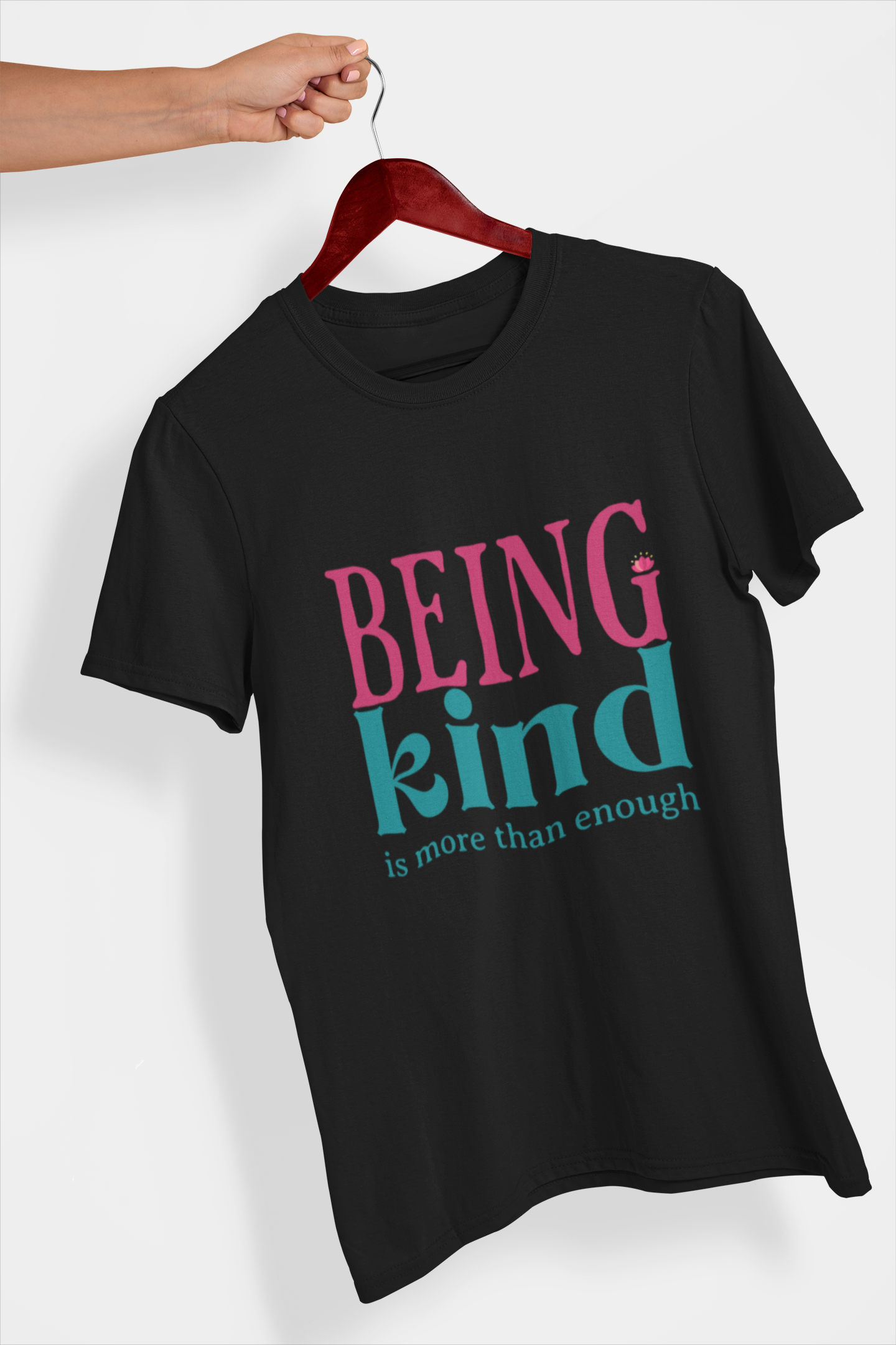 Being kind Women's Printed T-Shirt Venom Black High & Humble