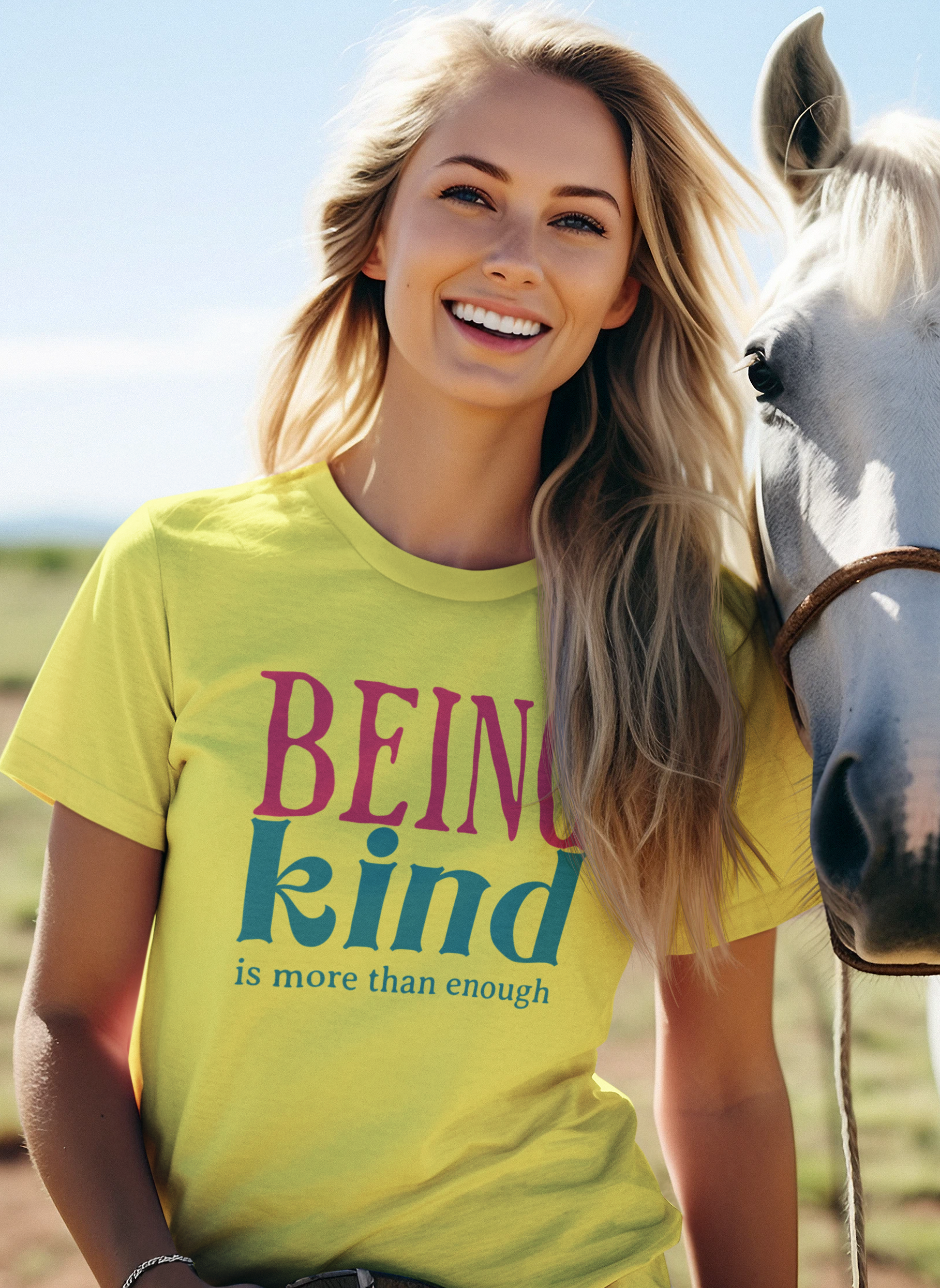 Being kind Women's Printed T-Shirt Lemon Zest High & Humble