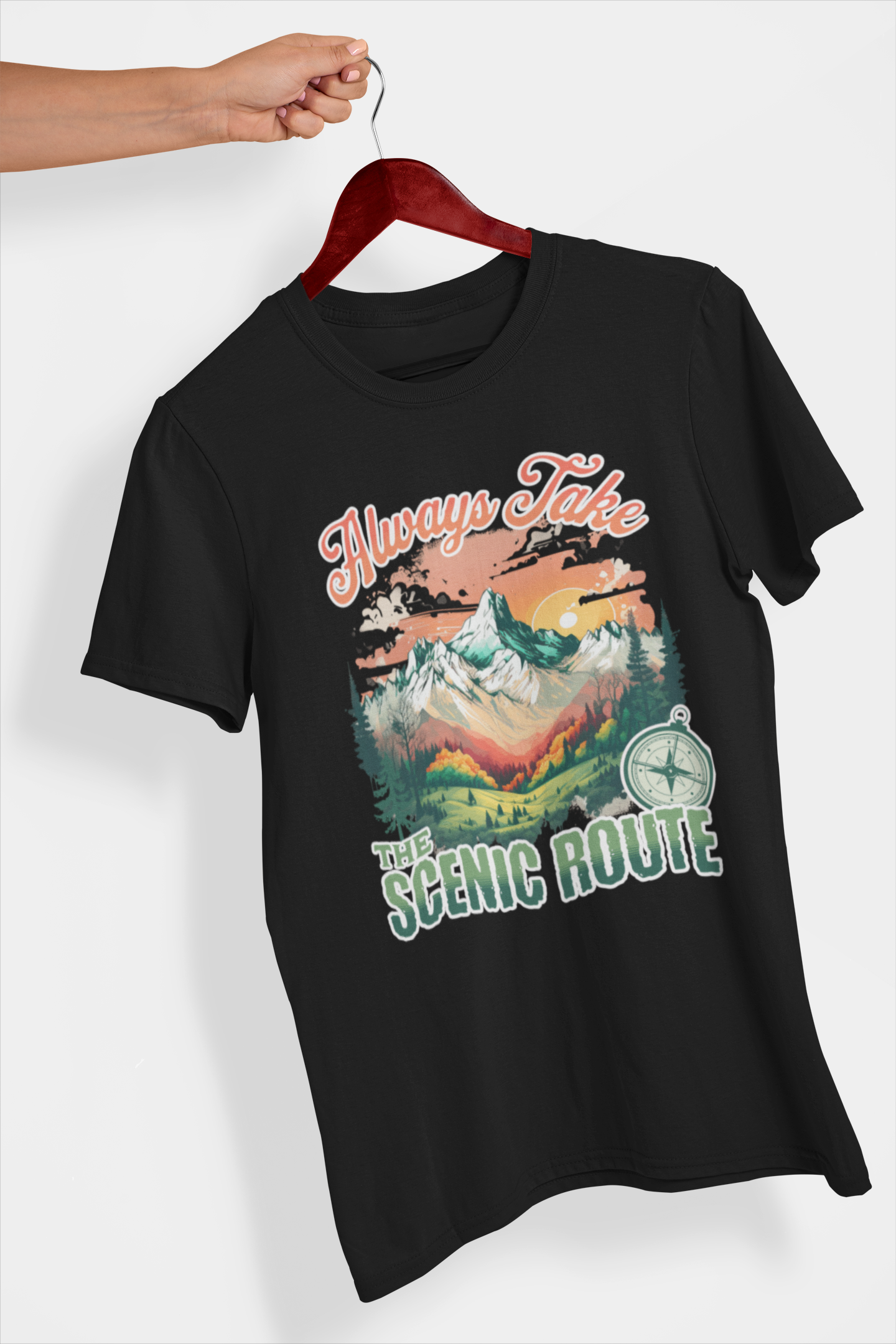 Scenic Route Women's Printed T-Shirt Venom Black High & Humble