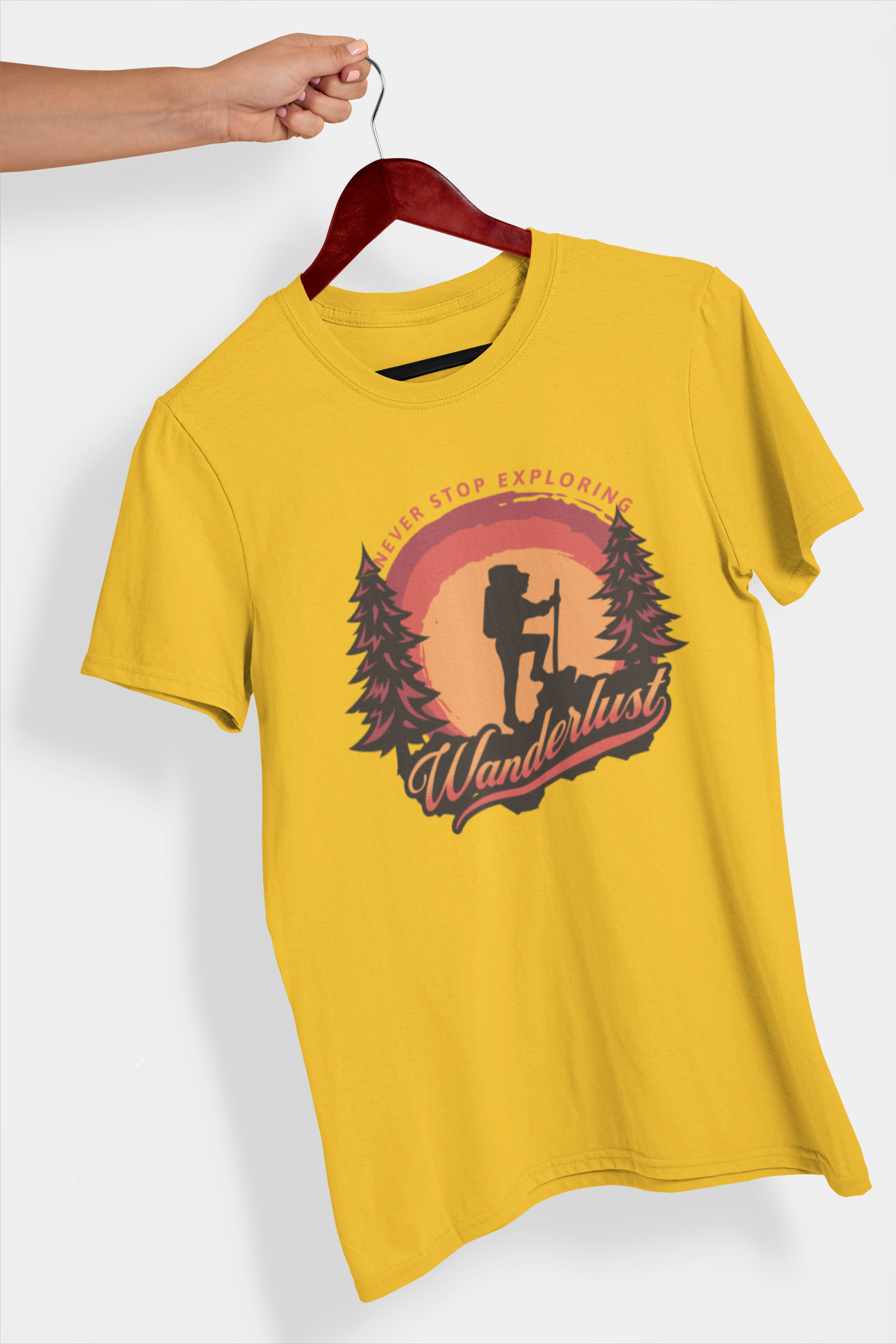 Wanderlust Women's Printed T-Shirt Gold Rush High & Humble