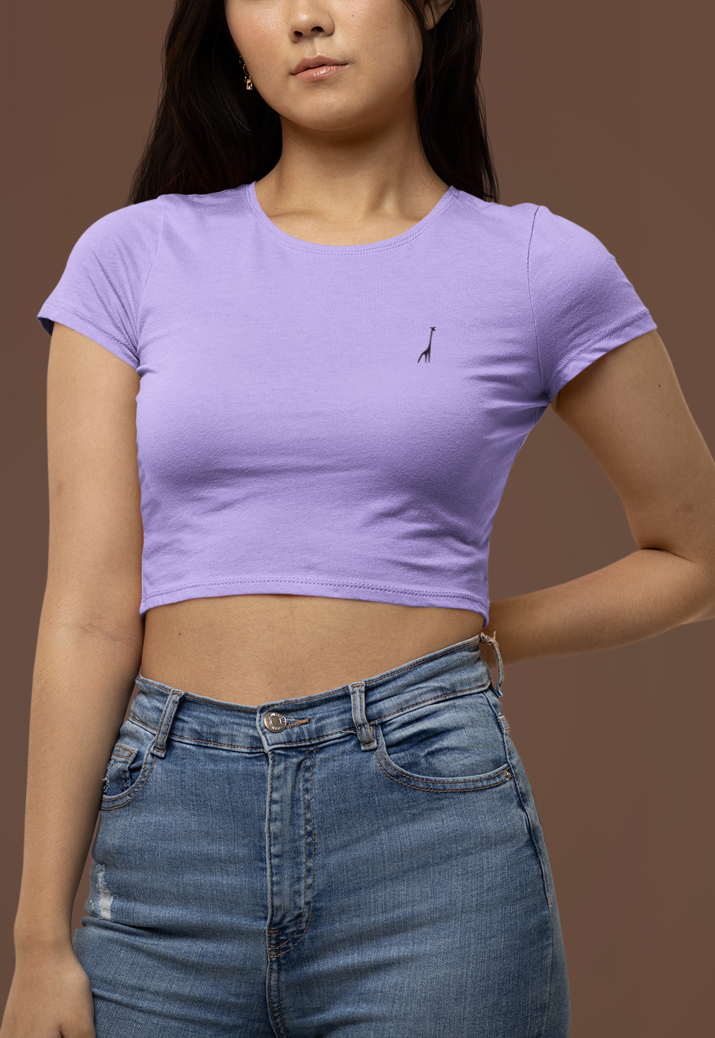 Women's Lilac Whisper Solid Crop Top High & Humble