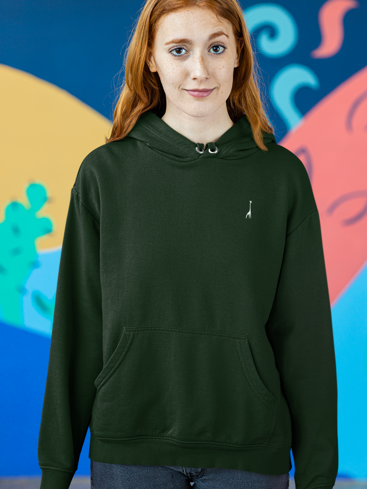 Women's Moss Green Solid Hoodie High & Humble