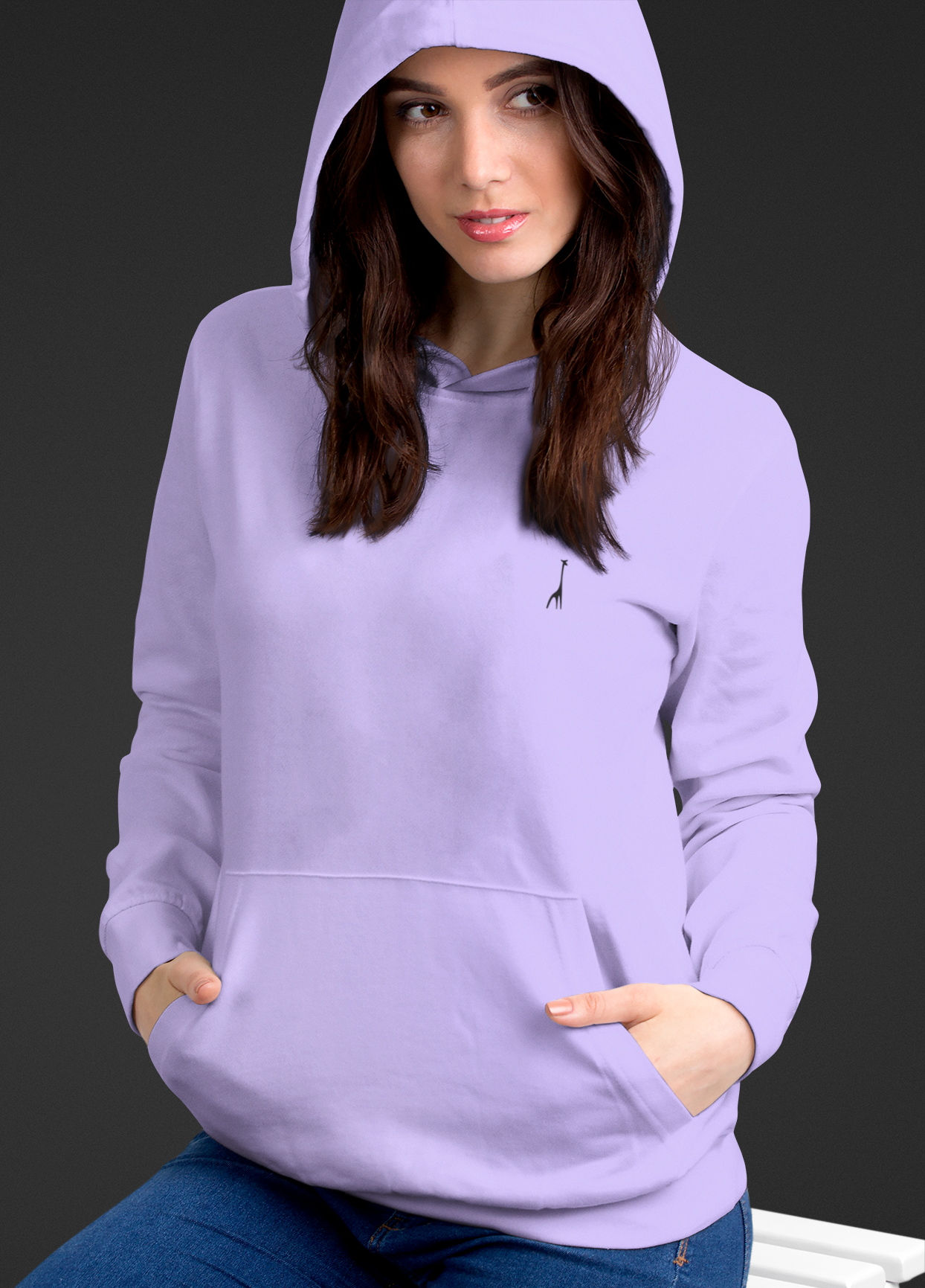 Women's Lilac Whisper Solid Hoodie High & Humble