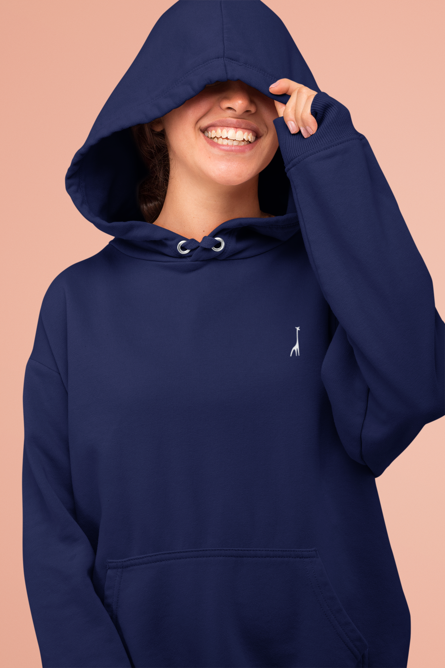 Women's Midnight Blue Solid Hoodie High & Humble