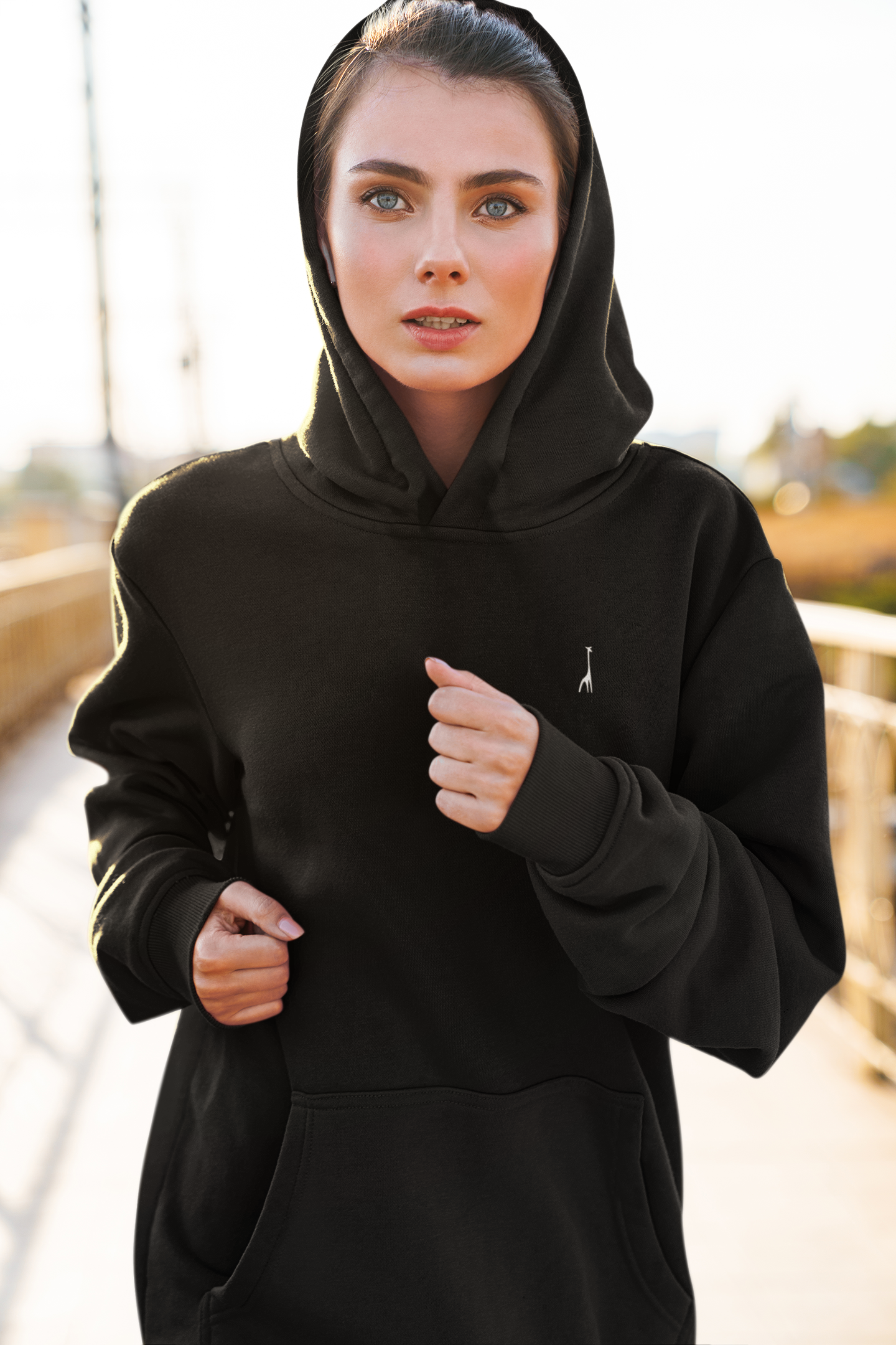 Women's Venom Black Solid Hoodie High & Humble