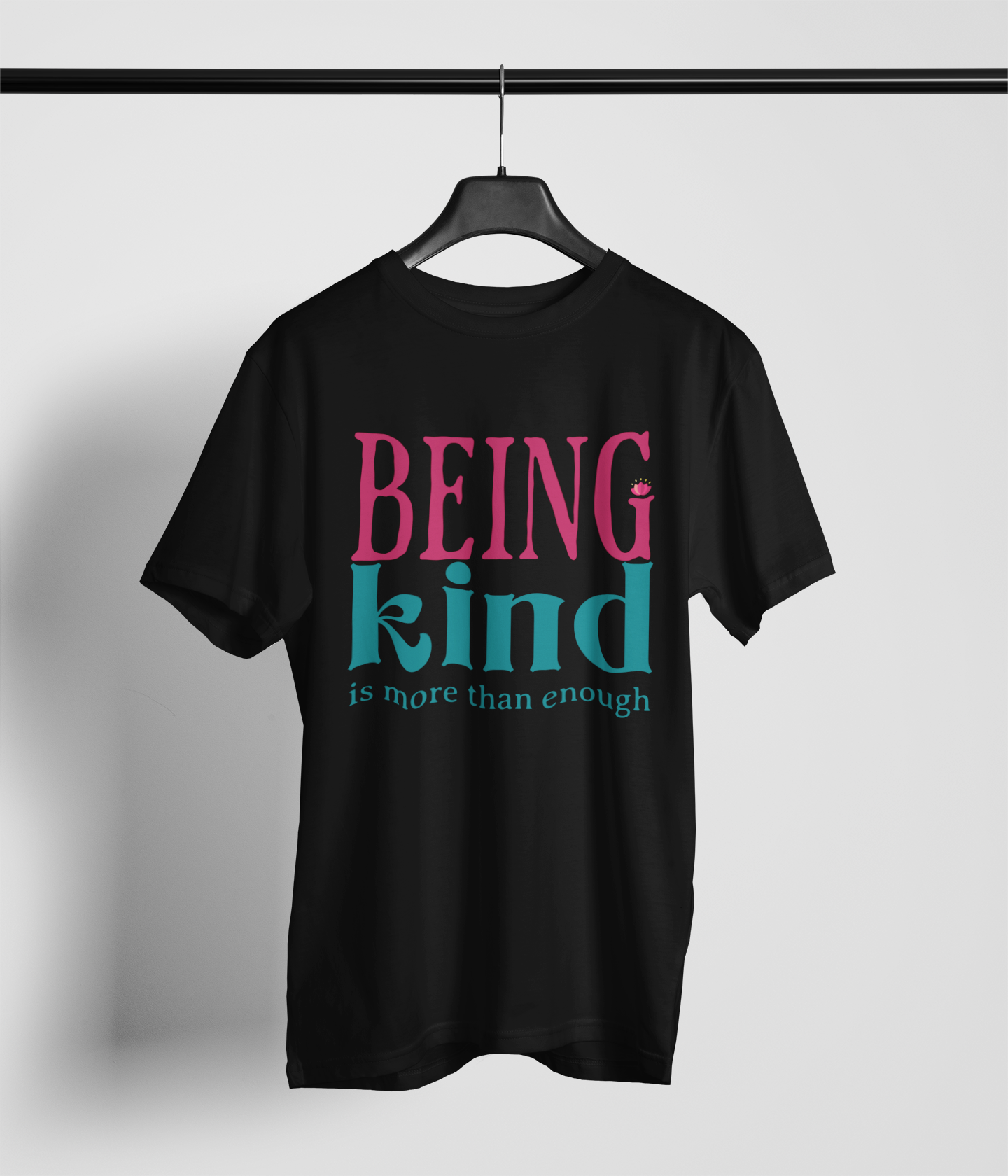 Being kind Women's Oversized Printed T-Shirt Venom Black High & Humble