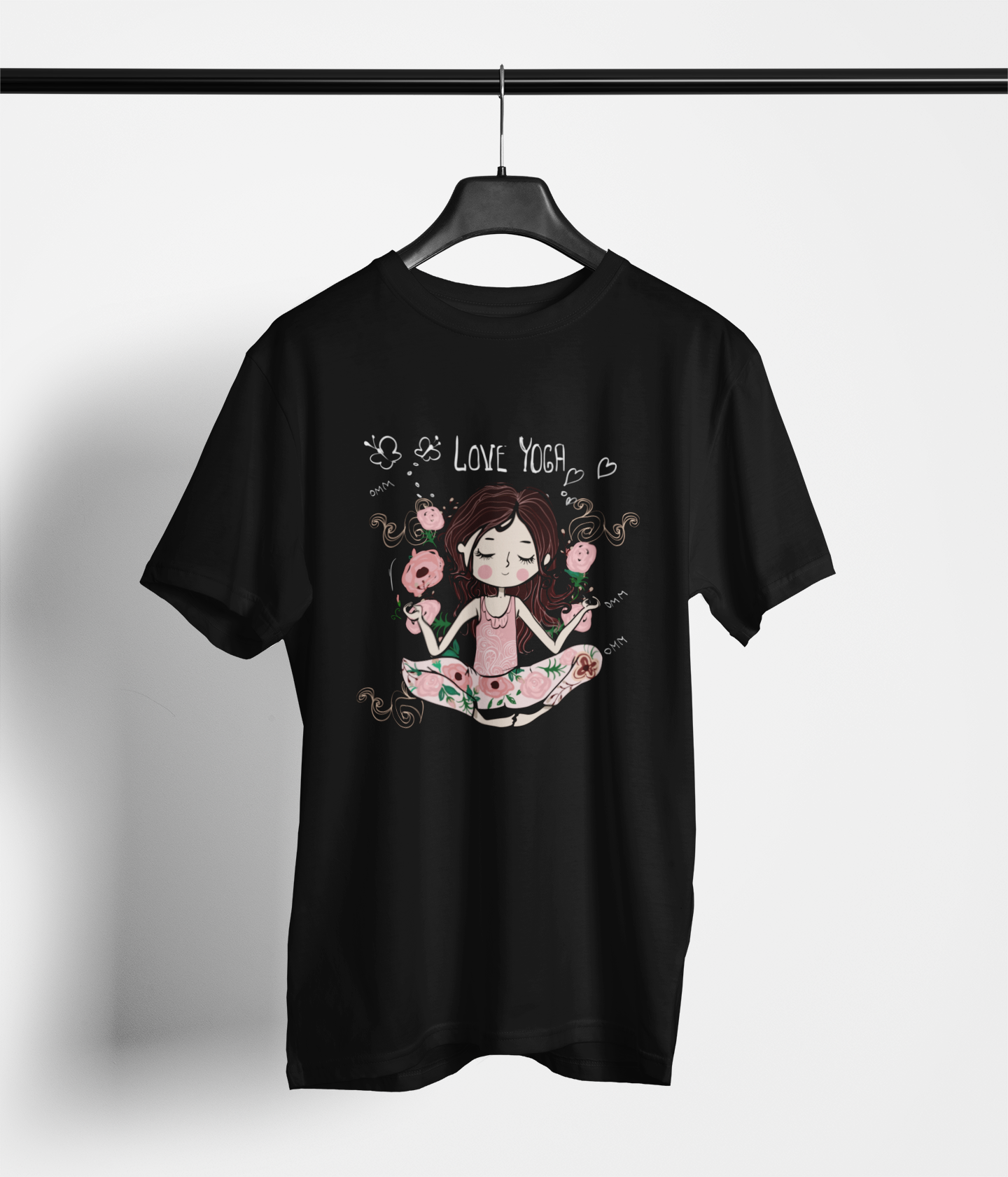 Yoga Love Women's Oversized Printed T-Shirt Venom Black High & Humble