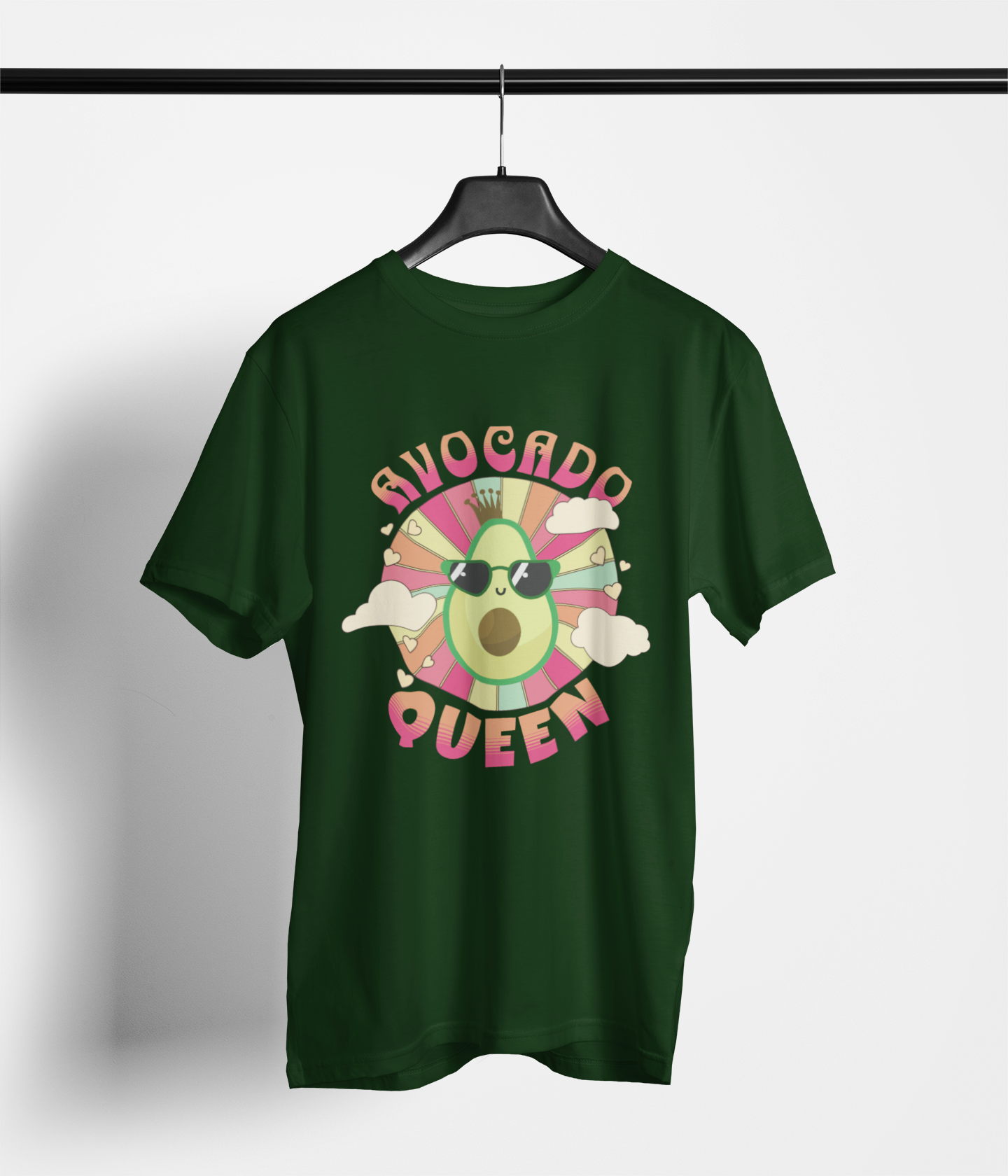 Avocado Queen Women's Oversized Printed T-Shirt Moss Green High & Humble