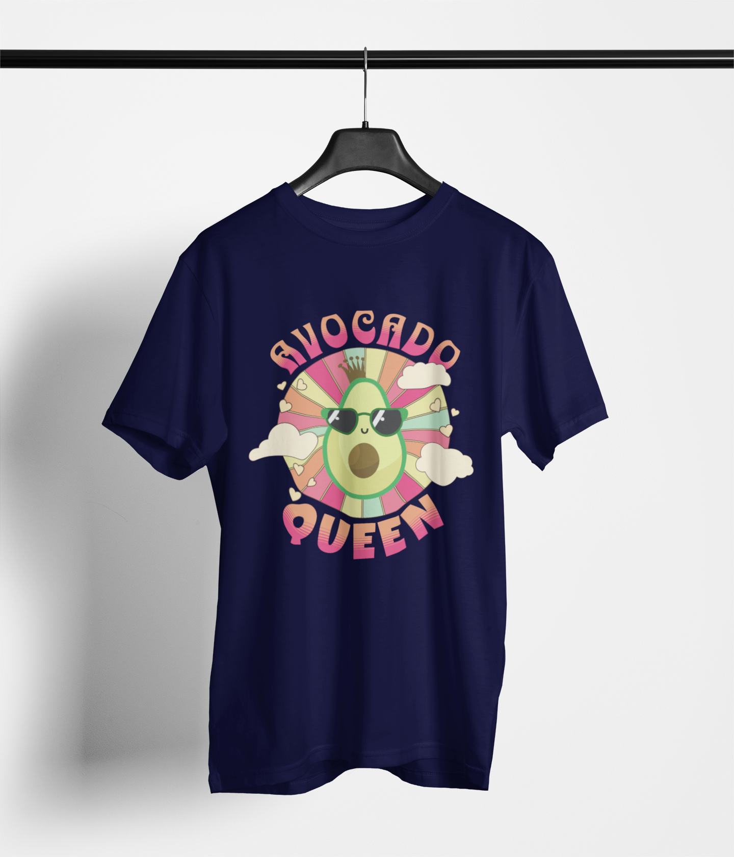 Avocado Queen Women's Oversized Printed T-Shirt Midnight Blue High & Humble