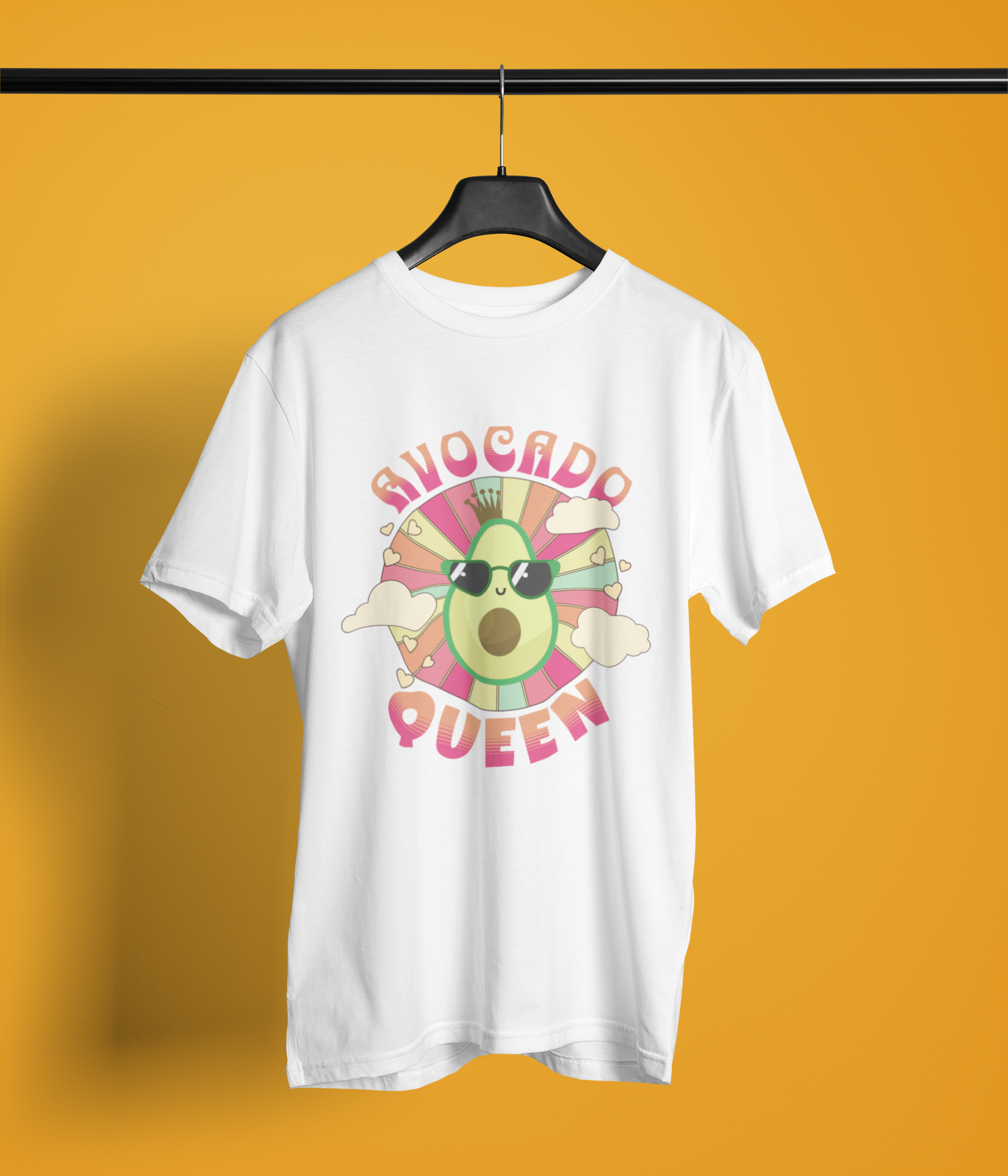 Avocado Queen Women's Oversized Printed T-Shirt White Walker High & Humble