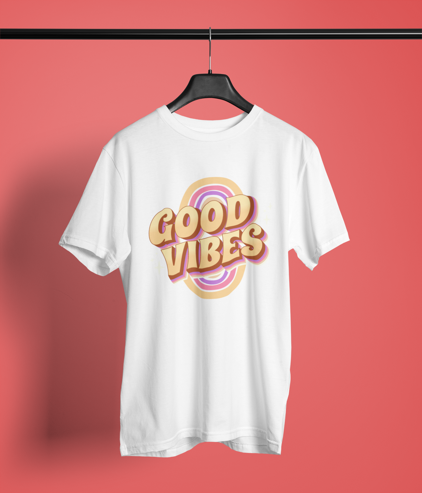 Good Vibes Women's Oversized Printed T-Shirt White Walker High & Humble