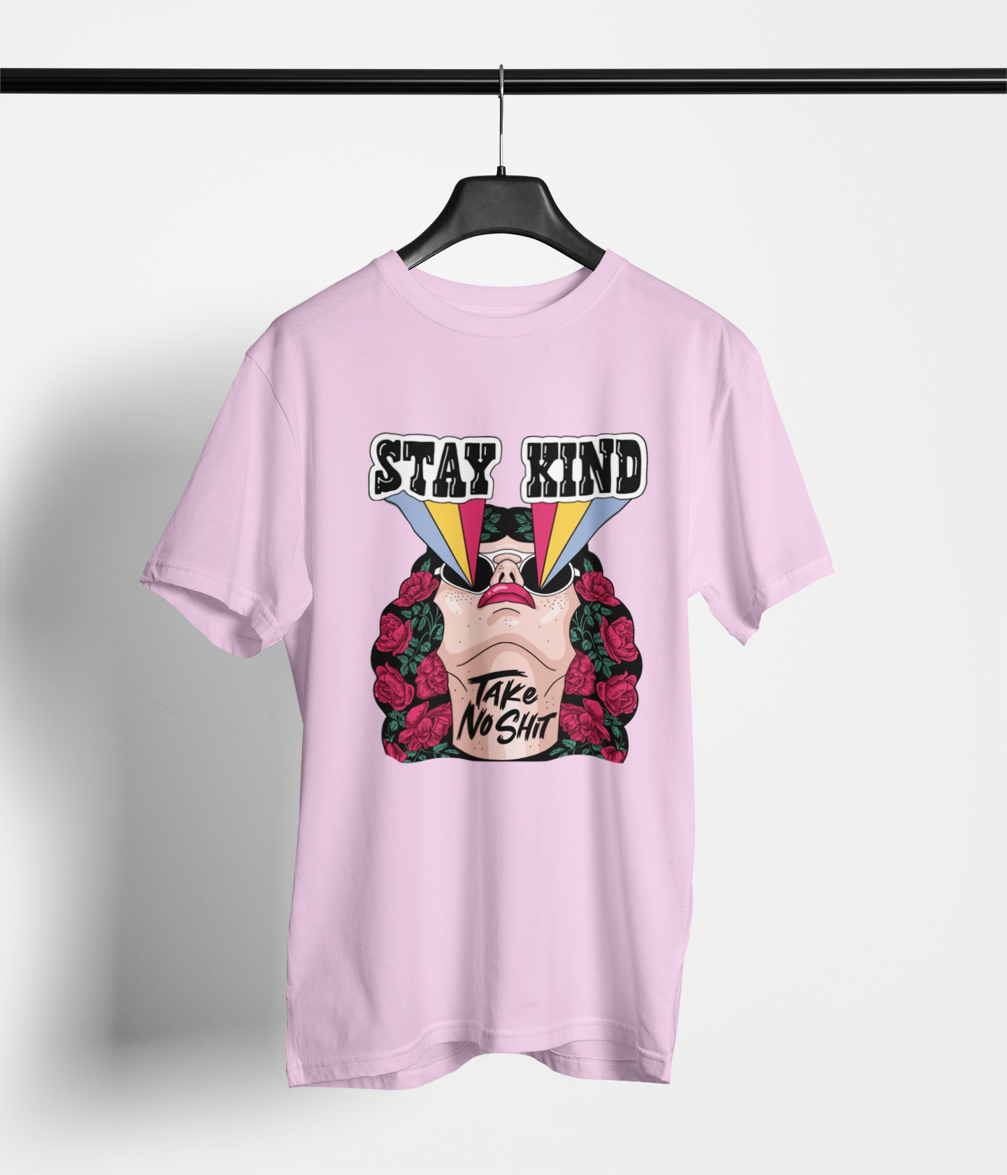 Stay Kind Women's Oversized Printed T-Shirt Blossom Blush High & Humble