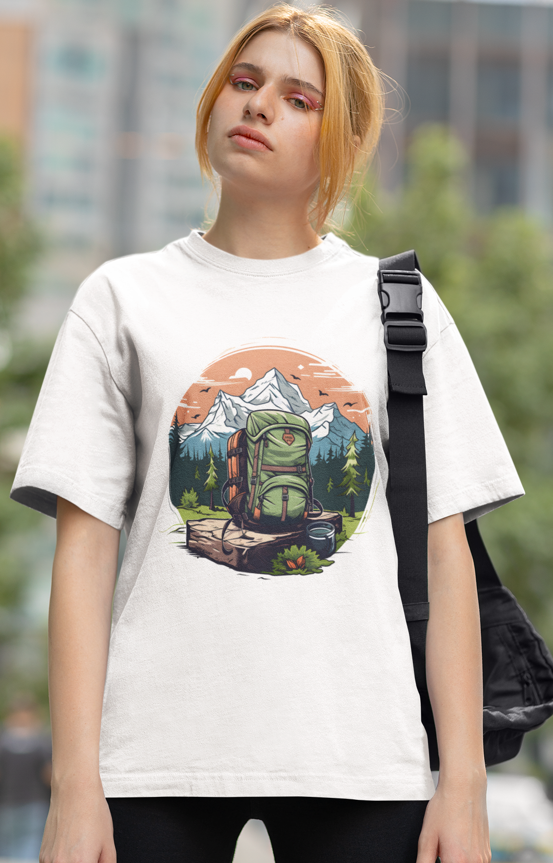 Nomad Women's Oversized Printed T-Shirt White Walker High & Humble