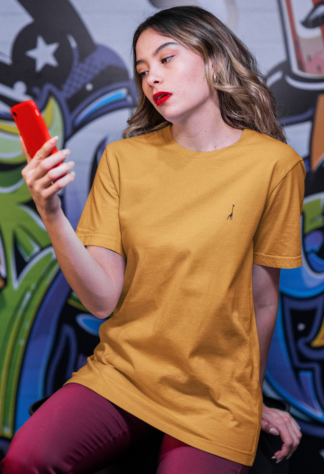 Women's Oversized Gold Rush Solid T-Shirt High & Humble