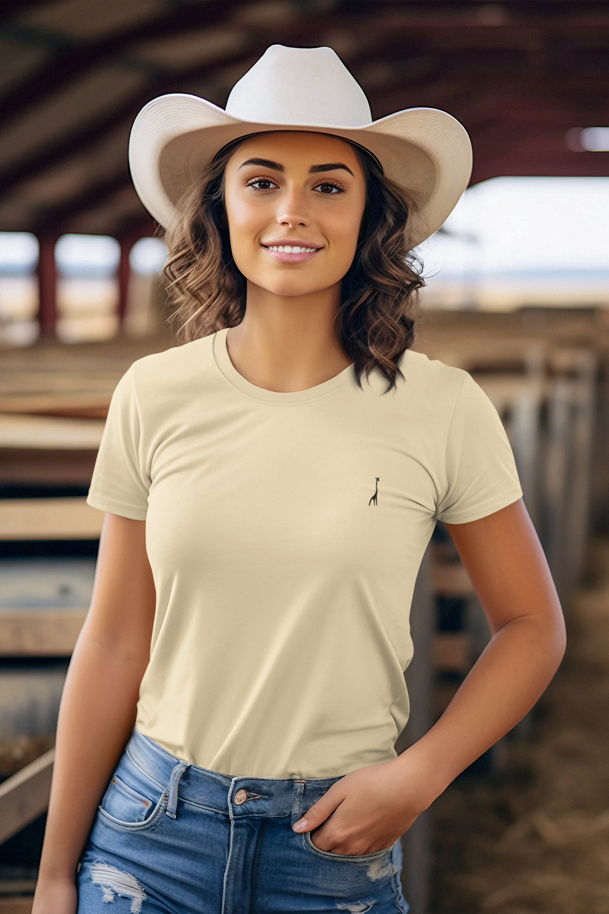 Women's Dune Beige Solid Supima T-shirt High & Humble