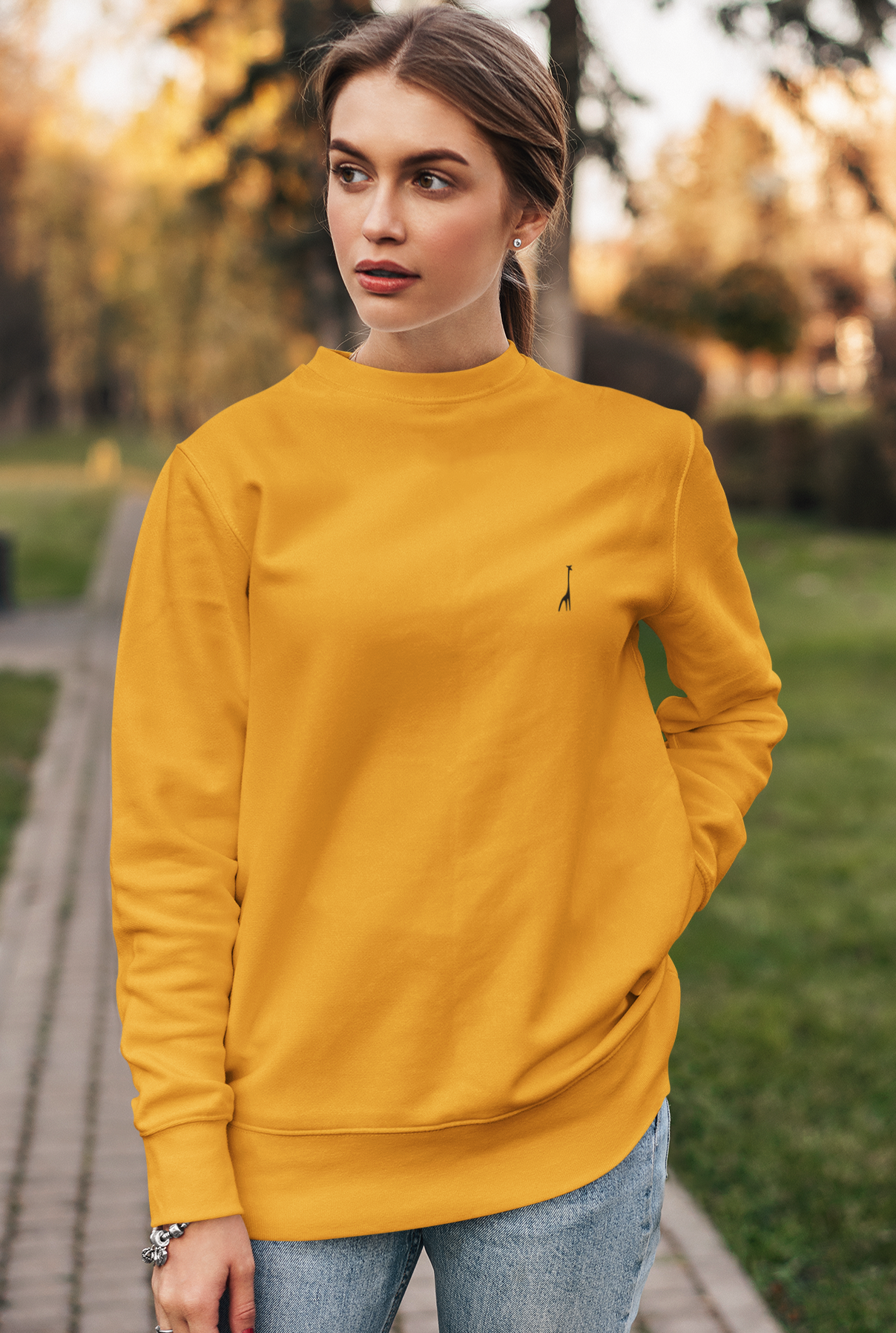 Women's Sunshine Yellow Solid Sweatshirt High & Humble